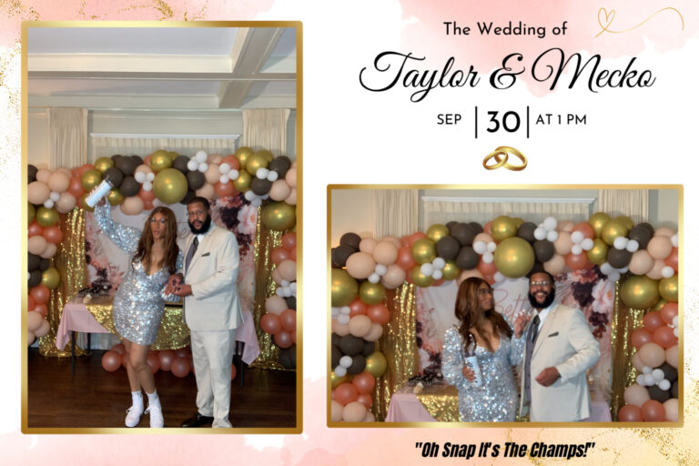 Capture memories at the wedding of Taylor & Mecko with a photo booth rental in Los Angeles.